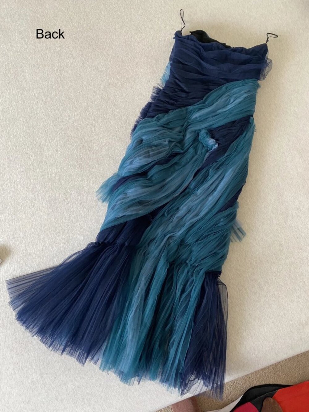 Burberry Blue Tulle Lace Strapless Dress – Statement Piece 💙 - Picture 2 of 10